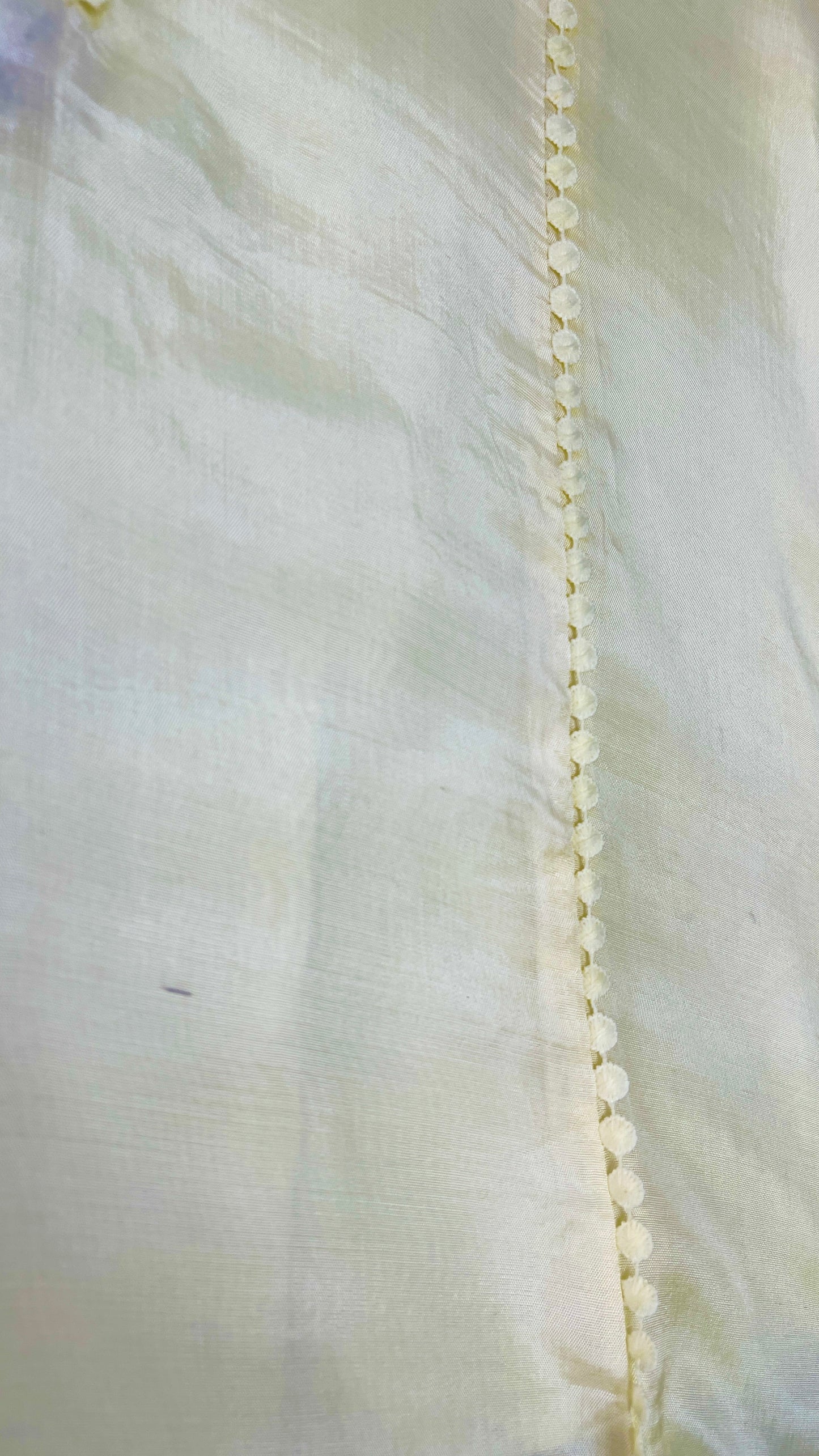 Minor Defect: SAFAA Yellow - 4 Piece Cotton Silk Suit with Ombre Organza Dupatta