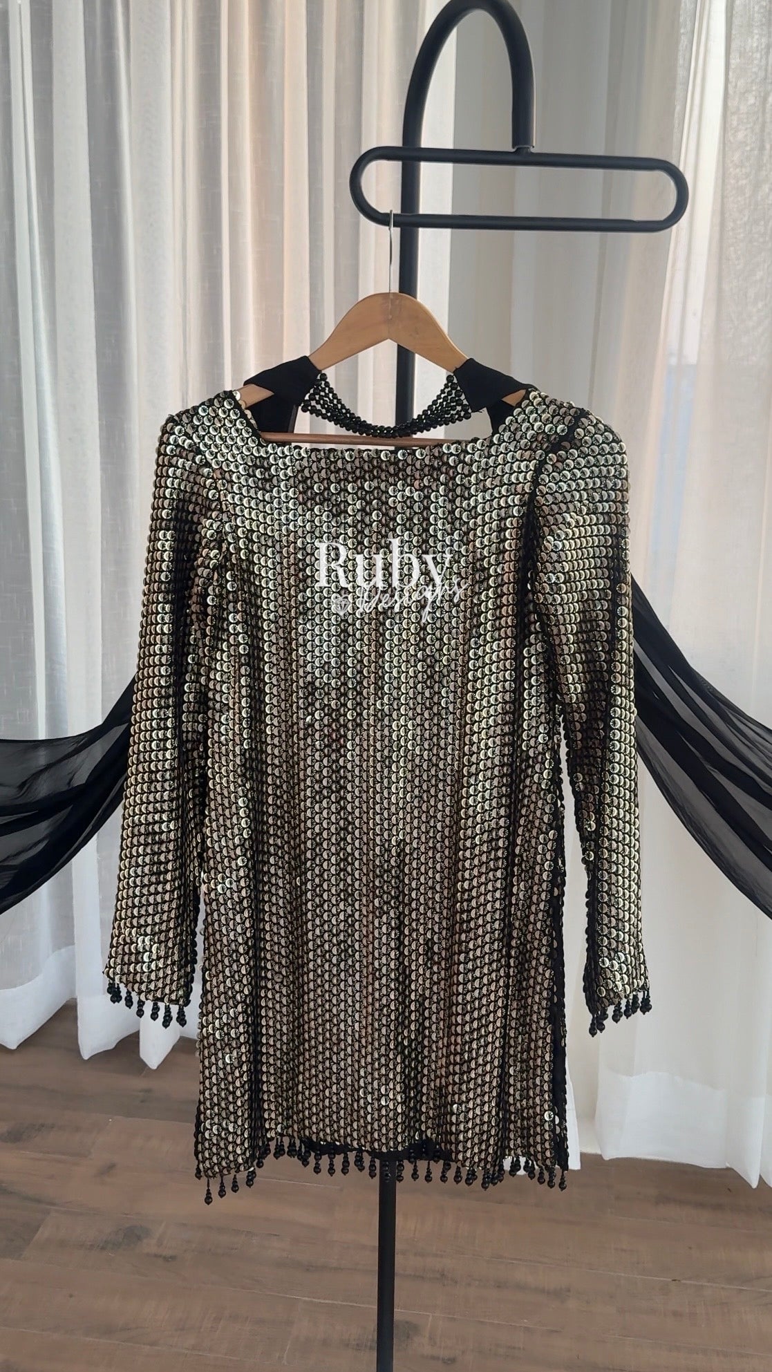 ALARA Noir - 3 Piece Silk Suit with Optional Potli Bag