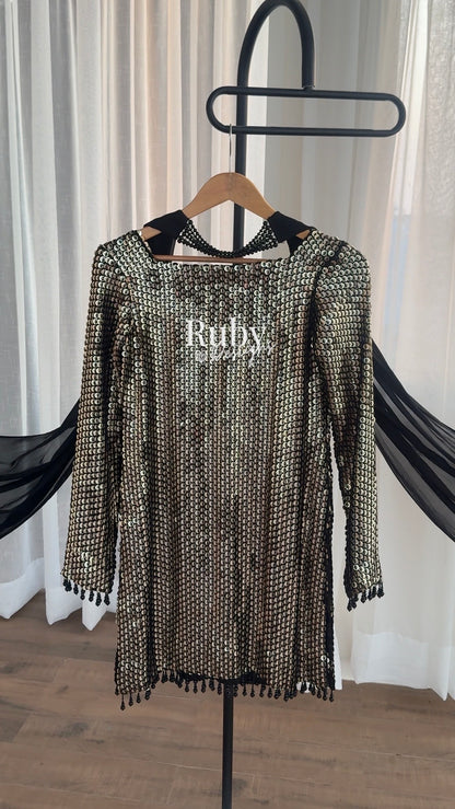 ALARA Noir - 3 Piece Silk Suit with Optional Potli Bag