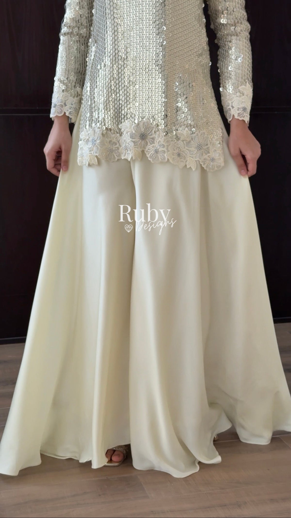 ALARA Pearl - 3 Piece Silk Suit with Optional Potli Bag