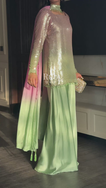 ALARA Haze - 3 Piece Silk Suit with Choker Dupatta