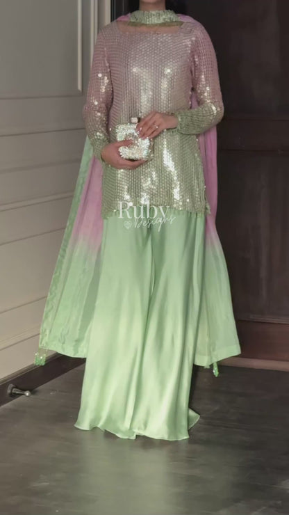 ALARA Haze - 3 Piece Silk Suit with Choker Dupatta