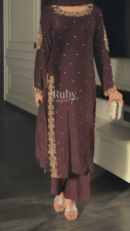 AMANI - 3 Piece Luxury Silk Suit with Handwork