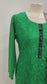 Green 3 Piece Embroidered Linen Suit