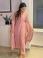 FAIZA - 3 Piece Pink Chikankari Chiffon Suit with Pure Chiffon Dupatta