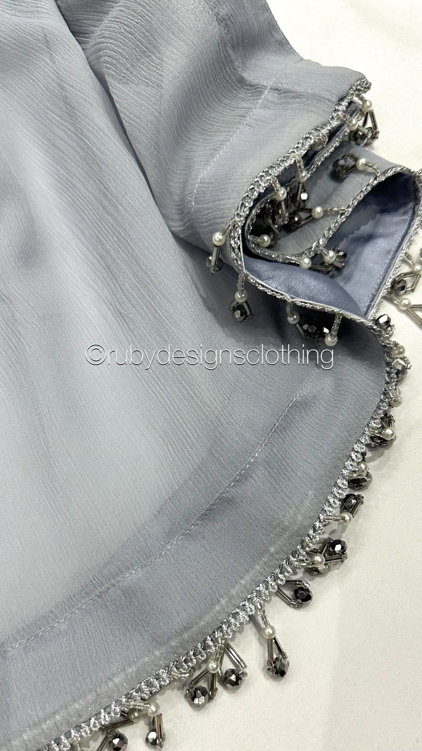 SERENA Grey - 3 Piece Grey Chiffon Suit with Chiffon Dupatta