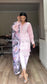 URWA - 3 Piece Pink Chikankari Suit with Tulip Trousers and Floral Organza Dupatta