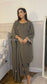 ALISHA - 3 Piece Grey Linen Suit with Shawl