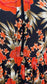 3 Piece Orange Linen Floral Print Dress