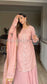 LANA - Blush Pink Luxury 3 Piece Chikankari Chiffon Sharara Suit with Pure Chiffon Dupatta