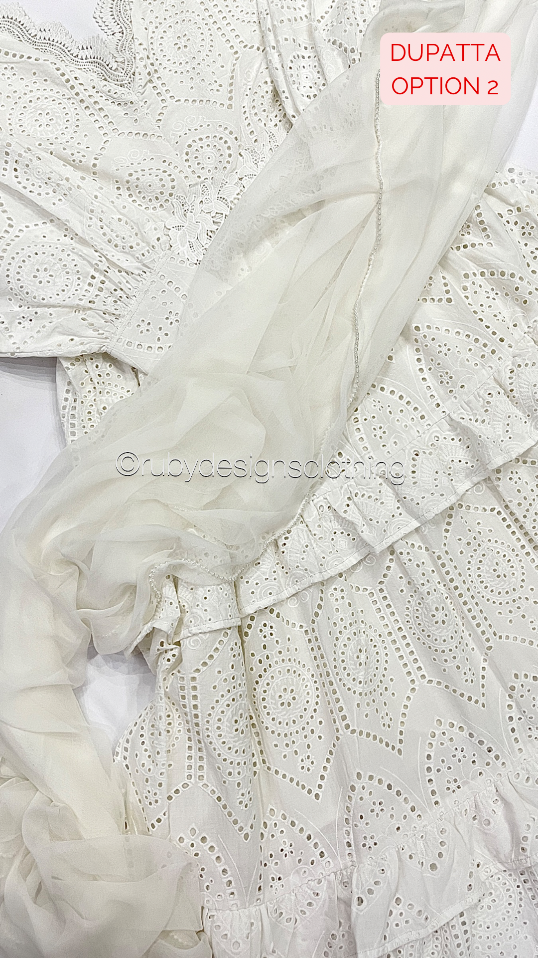 TANYA - White Chikankari Dress