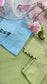 ARIA - 3 Piece Sky Blue Chiffon Suit with Floral Print Organza Dupatta