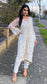 SABINA - Off-White and Gold Luxury 3 Piece Chikankari Chiffon Suit with Pure Chiffon Dupatta