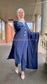 NEELAM - 3 Piece Linen Navy Suit with Shawl