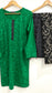 Green 3 Piece Embroidered Linen Suit