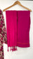 Pink 3 Piece Linen Floral Print Dress