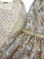 YASMIN - 3 Piece Luxury Off-White and Gold Chikankari Chiffon Suit with Gharara