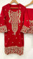 3 Piece ANAYA Inspired Red Embroidered Suit